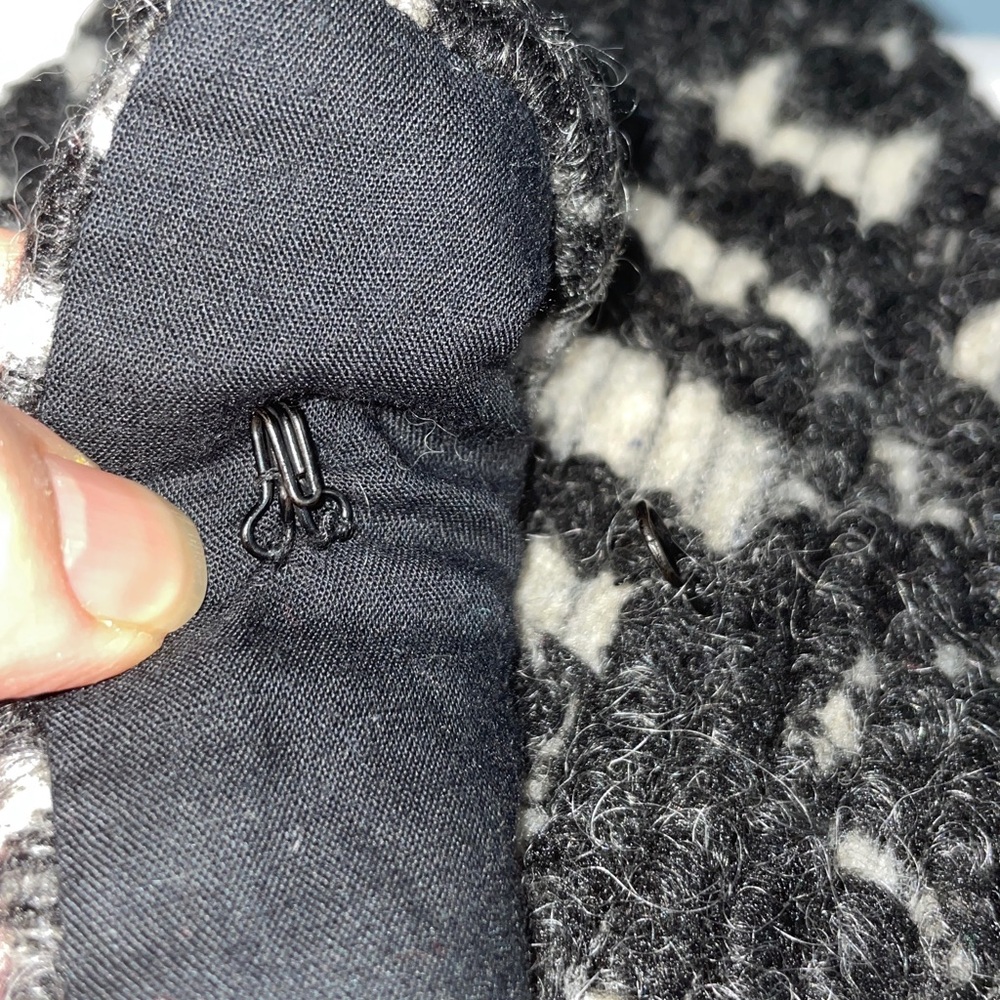 Zara Basic Wool Blend Swirl Pattern Asymmetric Ve… - image 7